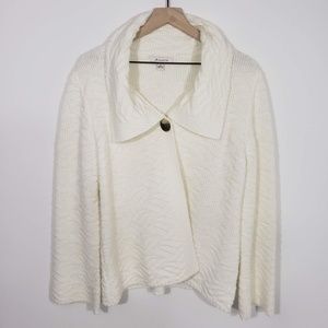 JM Collection Womens Long Sleeved Sweater Cream XL